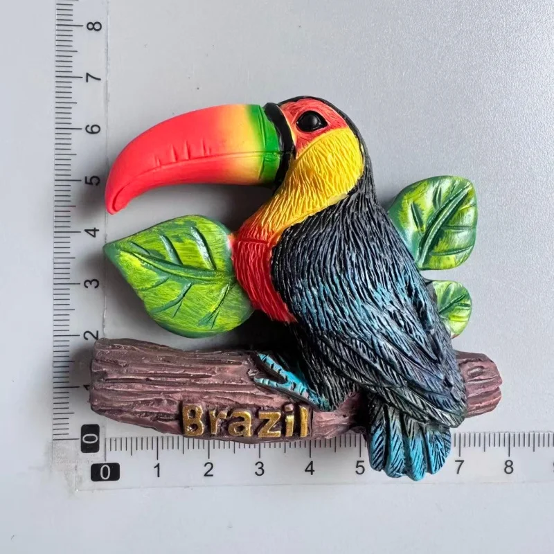 Brazilië Magneet Rio De Janeiro Toeristische Souvenir Flesopener Reizen Craft Gift Hars Geschilderd Magnetische Koelkast Sticker  15