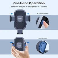 TOPK Support Téléphone Voiture,  Porte Téléphone Rotatif à 360 Degrés pour Grille D'aération de Voiture GPS pour Smartphone iPhone Android 6