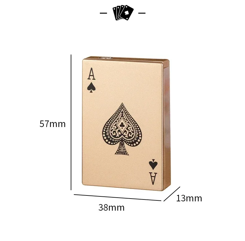 Creative Playing Card Lighter Jet Flame Butane Torch Lighter Side Slip Ignition Windproof Smoking Accessories butane gas lighter