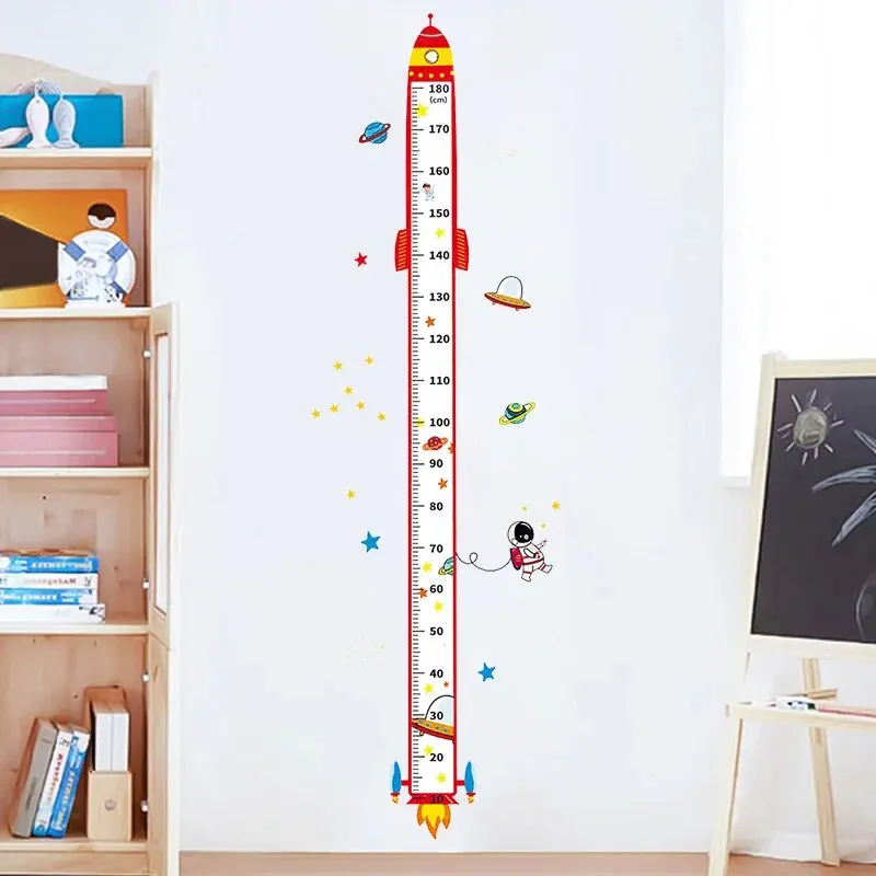 1pc-Rocket-Height-Ruler-Wall-Sticker-Cute-Cartoon-Children-s-Height ...
