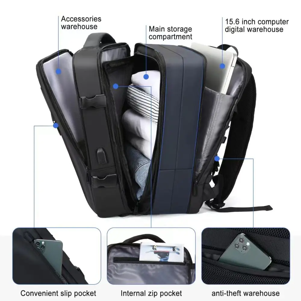 Men's backpack multifunctional travel bag vacuum compression waterproof business travel new computer backpack large capacity