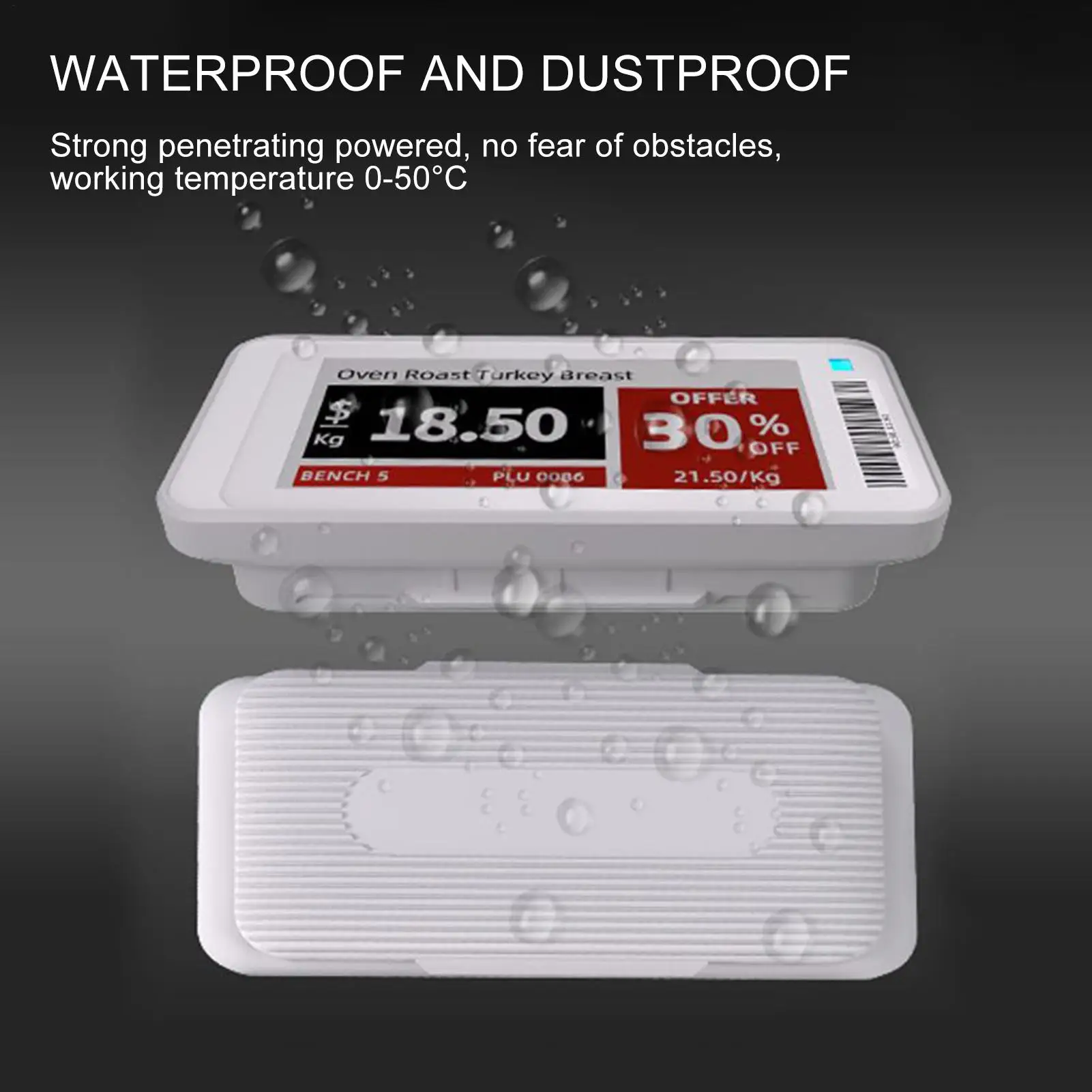 Wireless E Ink Tag Wireless Magnetic Electric Smart Control Signages Digital Business Signages For Offices Restaurant Indoor