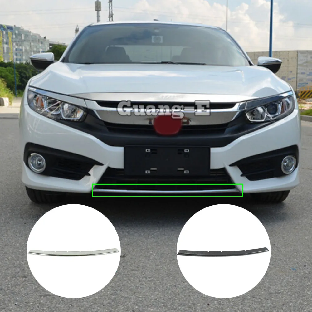 For Honda Civic 10th 16 17 18 19 21 Car Cover Abs Frame Trim Front Bottom Racing Grid Grill Grille Bumper Edge Chromium Styling Aliexpress