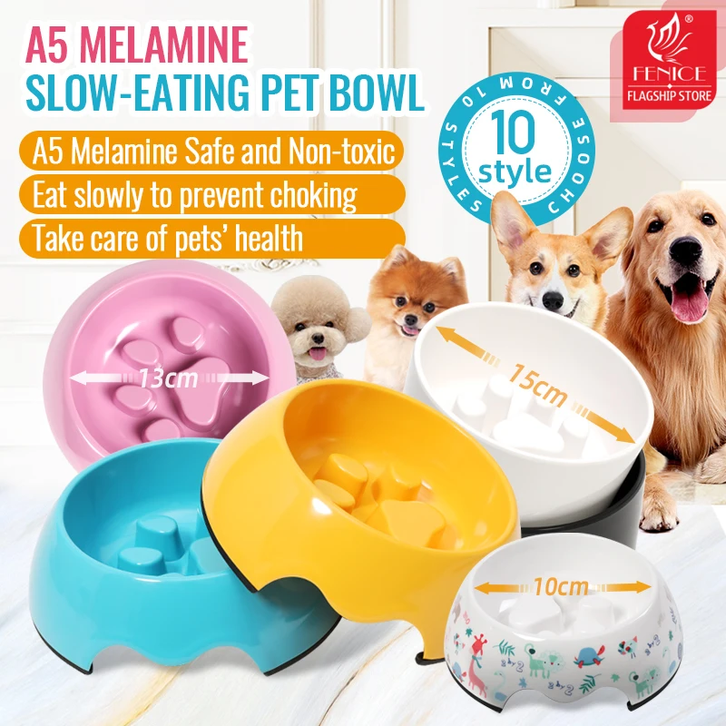 Slow eating bowls Anti-overturn Anti-choking Anti-slip Special bowl for dogs Bichon Frize Corgi Teddy French Bulldog Dog Feeder Bowls