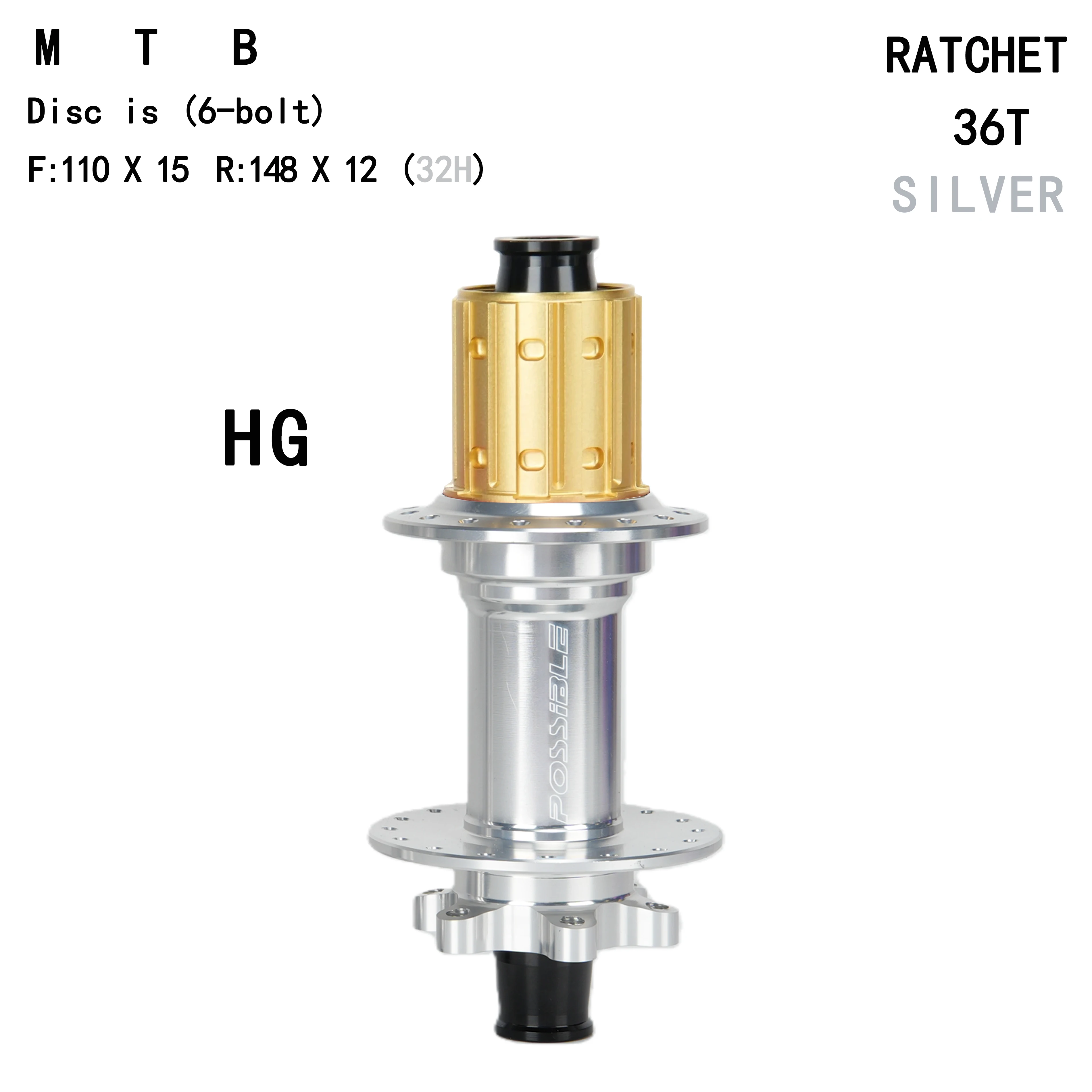 MTB Rear Hub 32H 36T Alloy Boost148mm XD HG MS Freewheel 6 Colors Lightweight Mountain Bike Bicycle Cycling Parts Back Wheel Hub