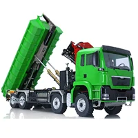 LESU 1/14 RC Dumper Car 8*8 Roll On/Off Hydraulic Crane Tipper Truck Reversing Valve Painted Finished Electric Toys THZH1310 2