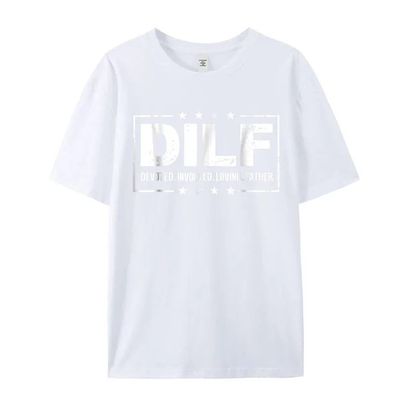 DILF-camisetas de algodón de primera calidad para hombre, camisa