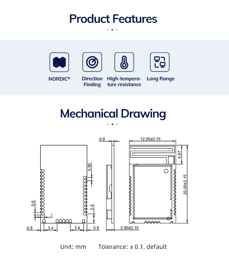 600m Long Range Bluetooth LE 5.2 MS44SF11