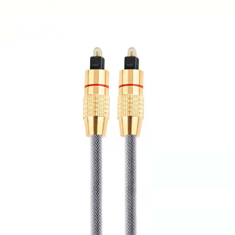 Transparent TOSLINK Optical Audio Cable with Square Port Interface - Available in 1m and 2m Lengths