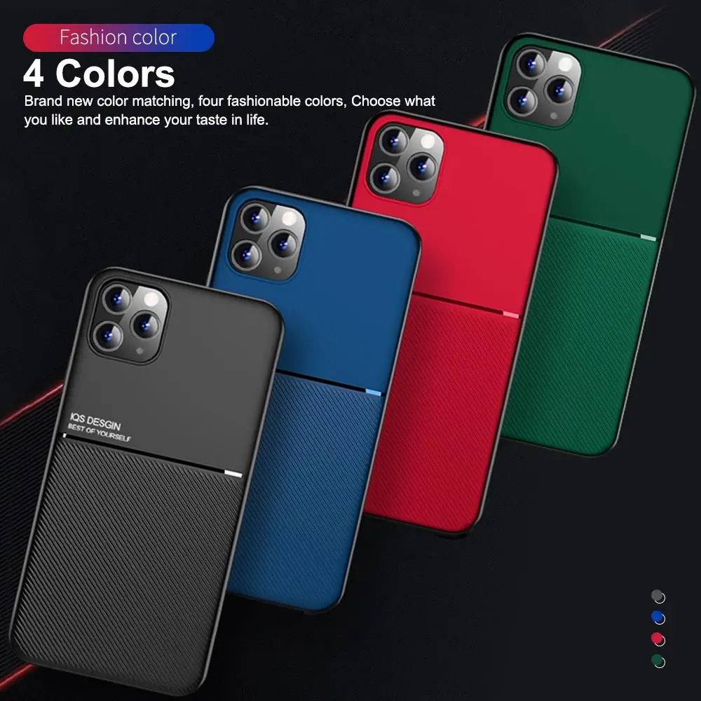 Magnetic Shockproof Soft Back Cover with Built-in Metal Plate
