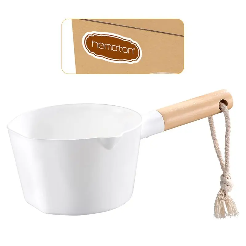 Description Picture 6 of itemHemoton Water Ladle Long Wooden Handle Water Scoop Bath Ladle Dipper for Home Kitchen Bathroom