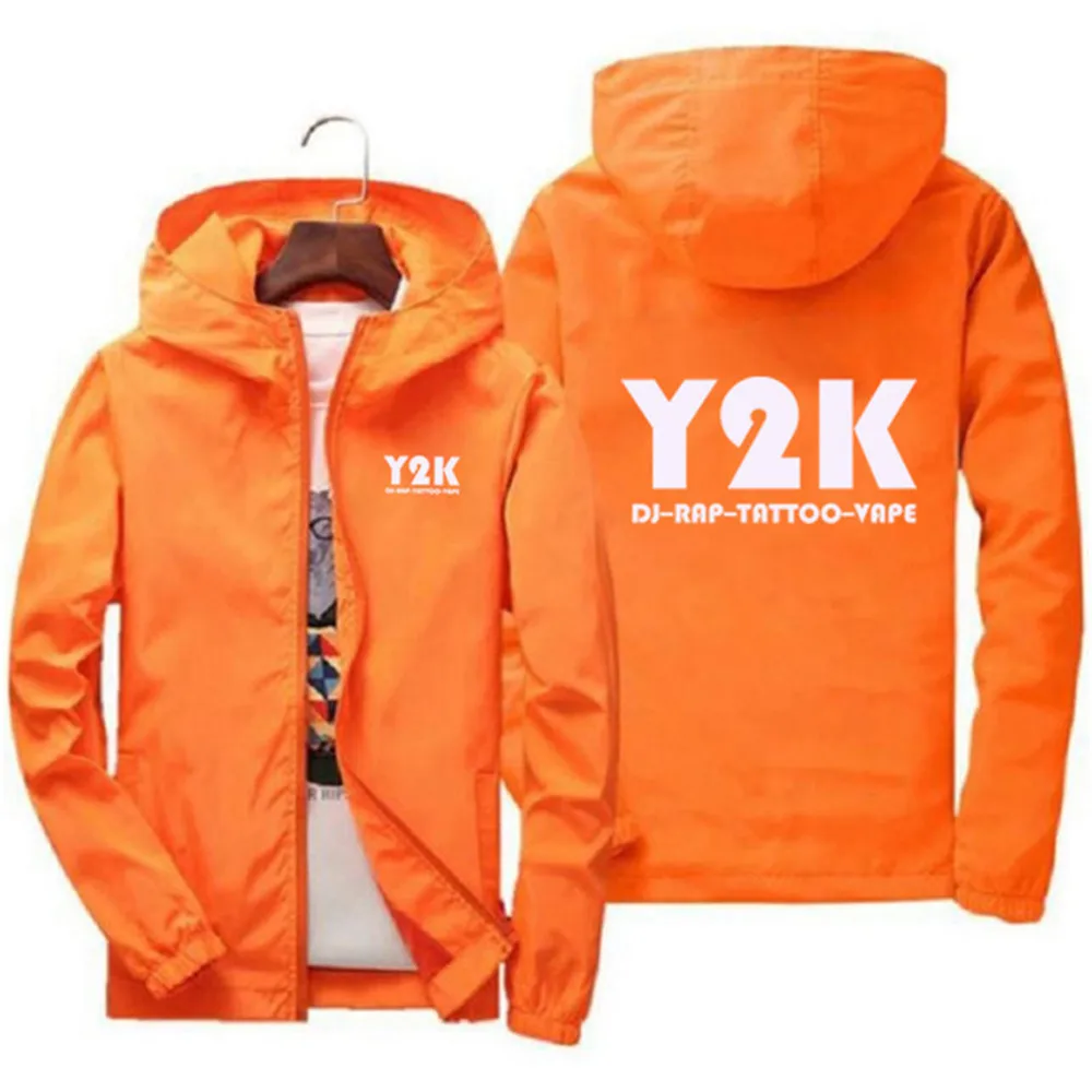 

Spring And Autumn Windproof Top Men Fitness Sports Leisure Y2K Logo Printed Long Sleeve Jacket Trench Coat Men's Fashion Coat 20