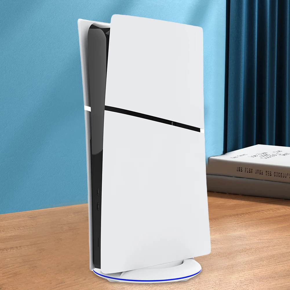 LED 베이스 게이밍 스탠드, 안정적인 RGB 수직 스탠드, 미끄럼 방지 패드, 콘솔 베이스 브래킷, PS5 슬림 디스크 및 디지털 버전용