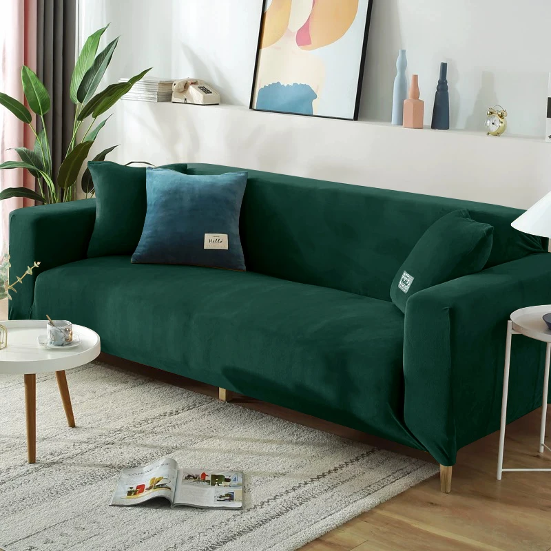 1/2/3/4 Seater Velvet Sofa Covers Stretch Couch Cover Thicken Adjustable Sofa Cover Slipcover Protector Armchair Covers For Home 6