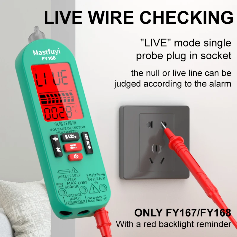Smart Digital Multimeter Rechargeable Electronic Tester AC DC Contactless NCV Automatic Test Easy operate lightweight high quali 2