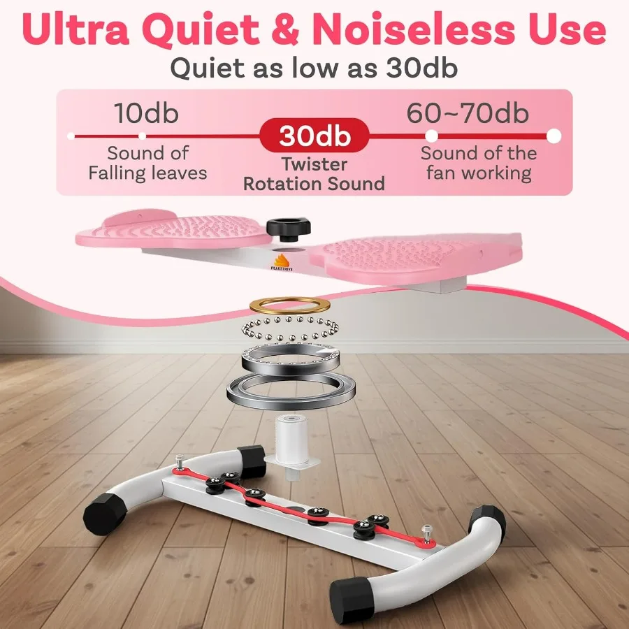 Waist Twister Machine Exercise with 5 Resistance Bands, Ab Twister Board for Weight Loss, Waist Twister with 300lbs Capacity, No