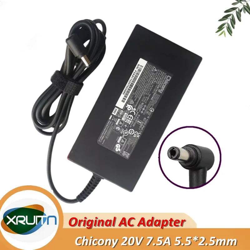 

Original Chicony A18-150P1A AC Adapter A150A048P 20V 7.5A 150W Power Supply for Gigabyte G5 ME Gaming Laptop Charger 5.5x2.5mm