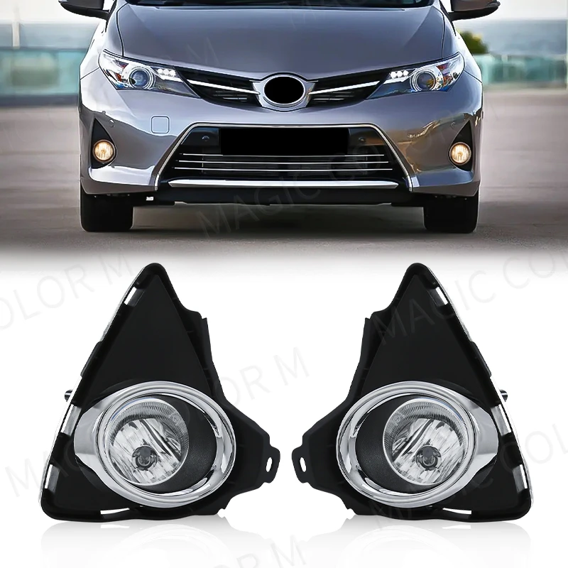 Faros antiniebla delanteros LED para coche Toyota Auris 2014 2015, Kit de lámpara antiniebla DE CONDUCCIÓN delantera, cubierta de bisel de parrilla, accesorios impermeables para coche| | -