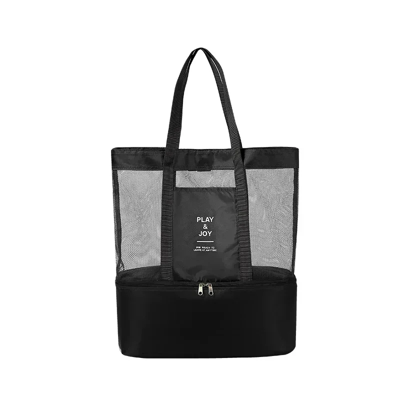 Outdoor Picnic Beach Bag High-capacity Net Transparent Bag Double Insulation Tote Office Lunch Snack