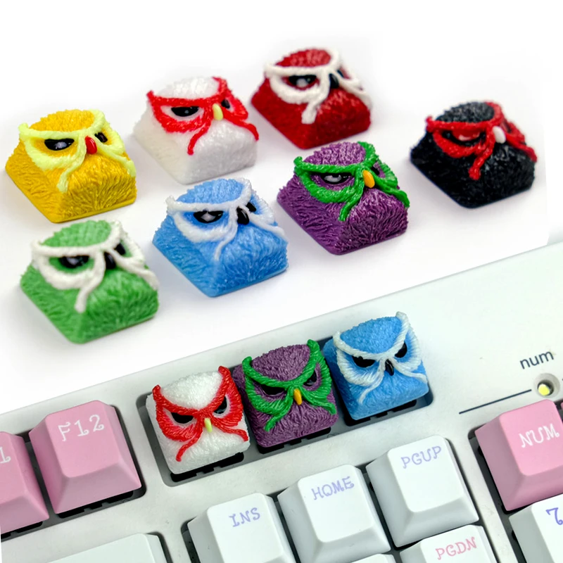 

Personality Creative Resin Keycaps Owl Keycaps Holiday Gift For Cherry MX Cross Axis Mechanical Keyboard Keycaps