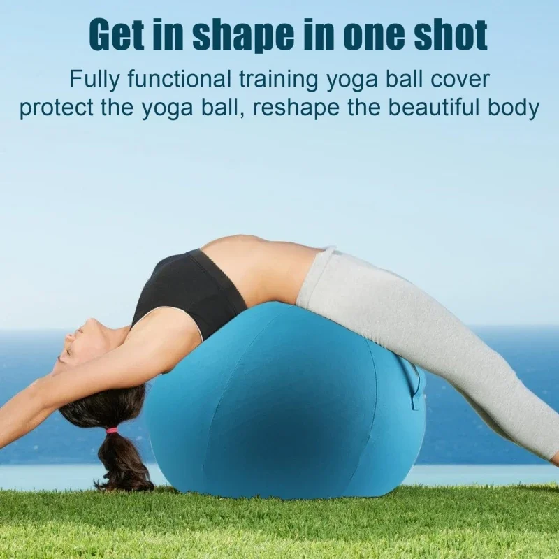 65CM Yoga Ball Dustproof Cover Anti-Slip Cotton Anti-Static Absorb Sweat Yoga Fitness Accessories Ball Cover For Protective Case