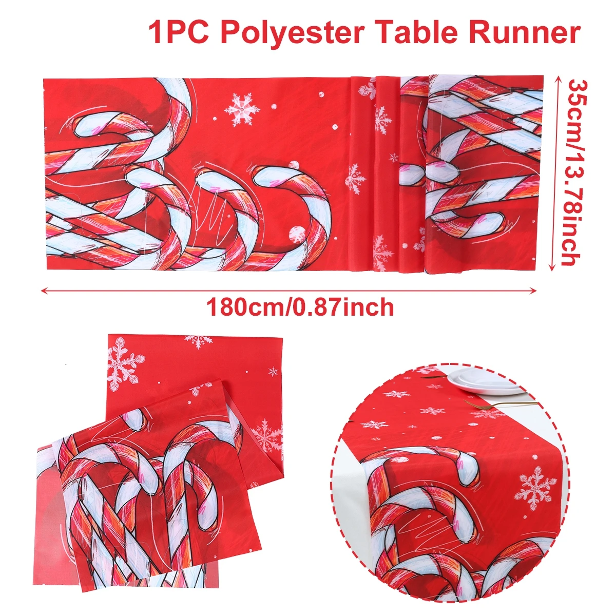 Árbol de Navidad Papá Noel Bandera de mesa Navidad Xmas Noel Camino de mesa con copos de nieve Decoración navideña para el hogar 2024 Año Nuevo 2025