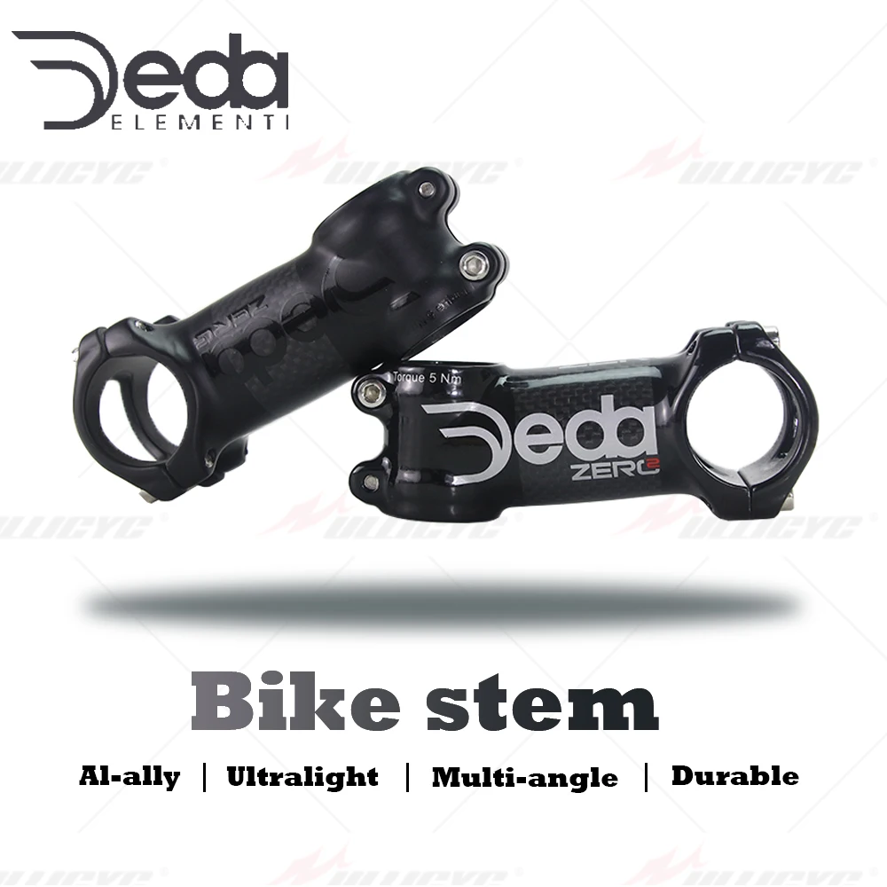 

Deda Zero 2 Gloss White/Matte Black Alloy+Carbon Road/MTB Bike Stem 6/17 Degree Bicycle handlebar Part