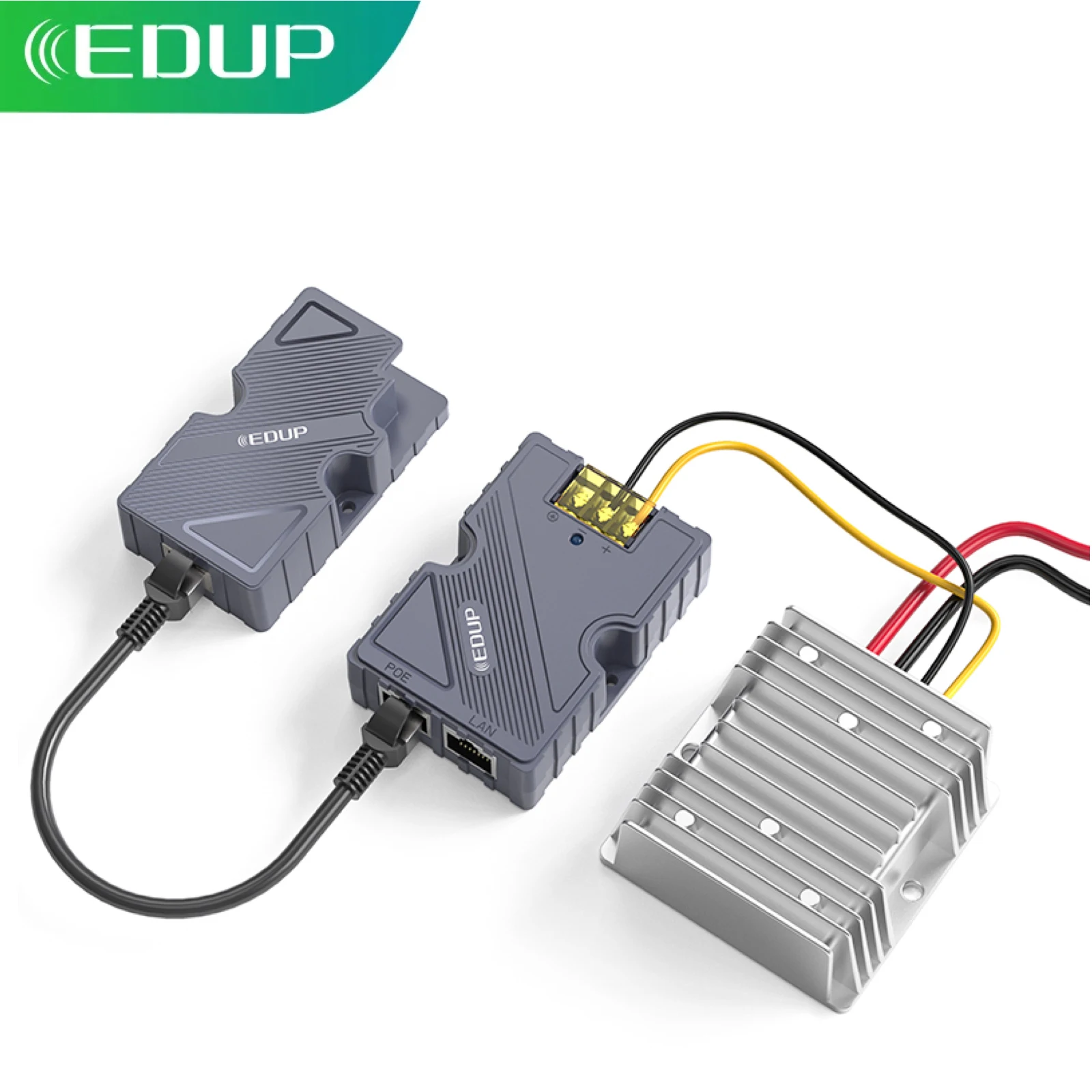 

EDUP Starlink PoE Injector 150W Starlink Dish Cable Adapter to RJ45 Car DC Step UP Converter 12V to 48V for Starlink V2 Outdoor