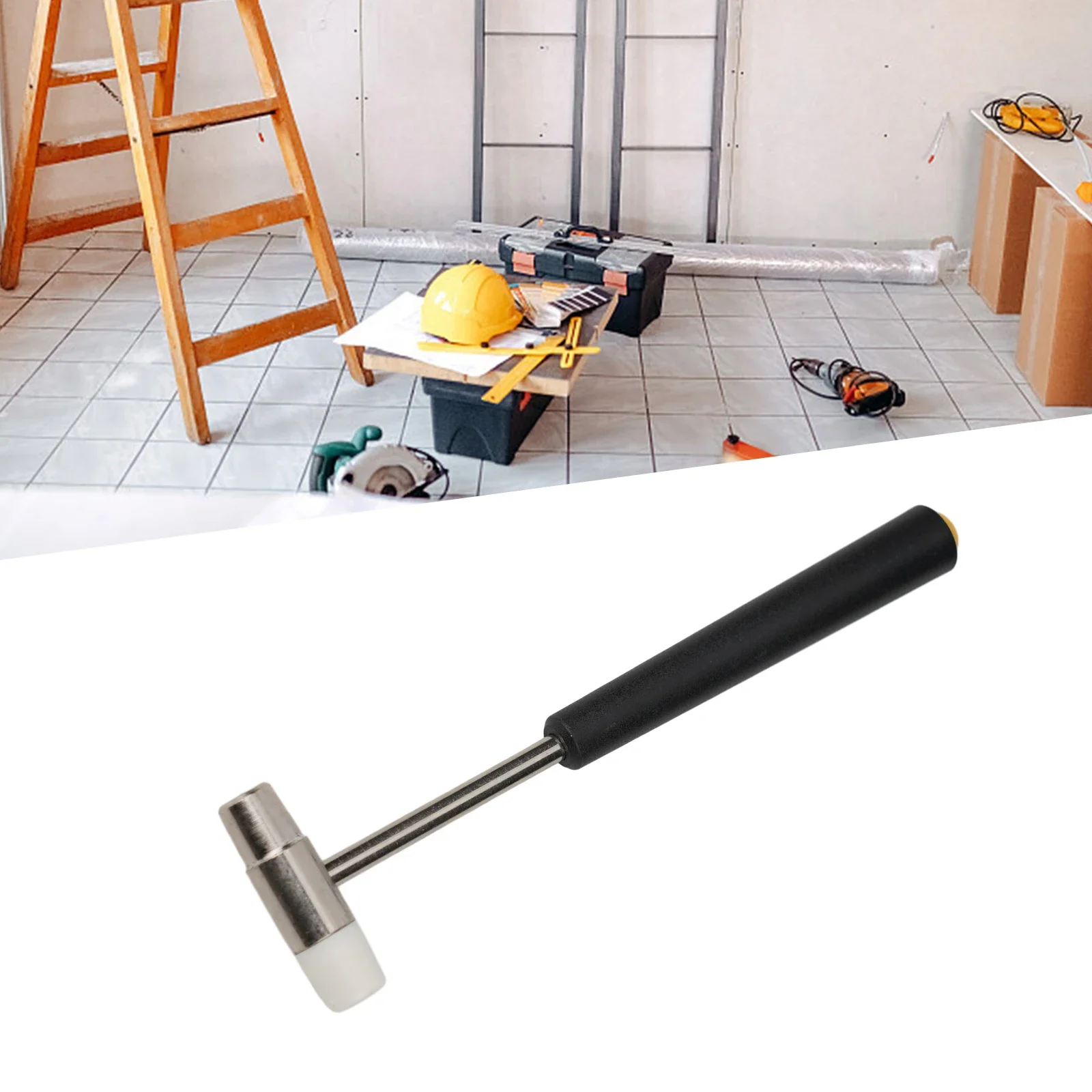 1 Stück Mini-Hammer Reparaturwerkzeug Metall-Gummi-Hammer Doppelkopf Tragbarer Hammer für DIY Schmuck- und Uhrenreparatur Handwerkzeuge – Detail 11