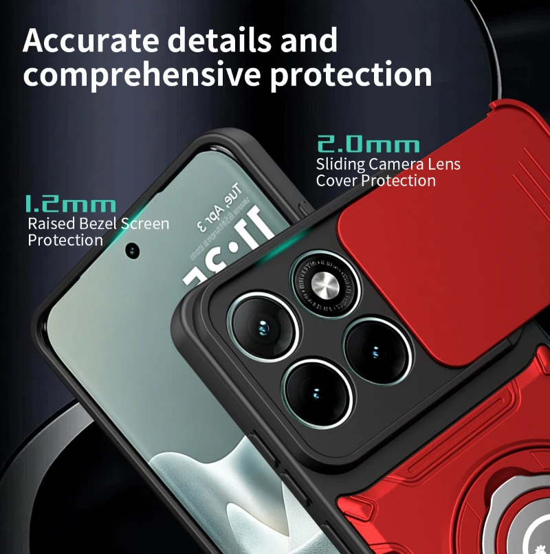 360° Rotating Metal Bracket Armor Phone Case - Soft TPU + Hard PC Dual Layer Protection
