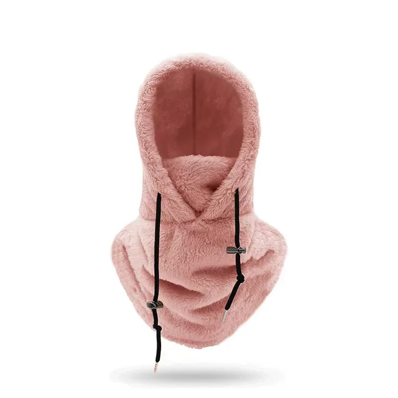 Winter outdoor riding hat sports cowl winterproof thickened bib CS head cover Arctic suede cover warm hat