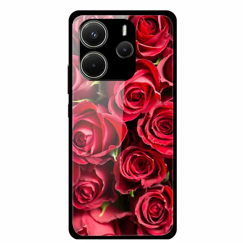 Space-Themed Soft Bumper Tempered Glass Case with Premium Protection