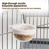 Bird Feeding Bowl Detachable Transparent Plastics Bowl Food Cup For Cage Convenient Hanging Parrots Water Feeder Pet Supplies 3