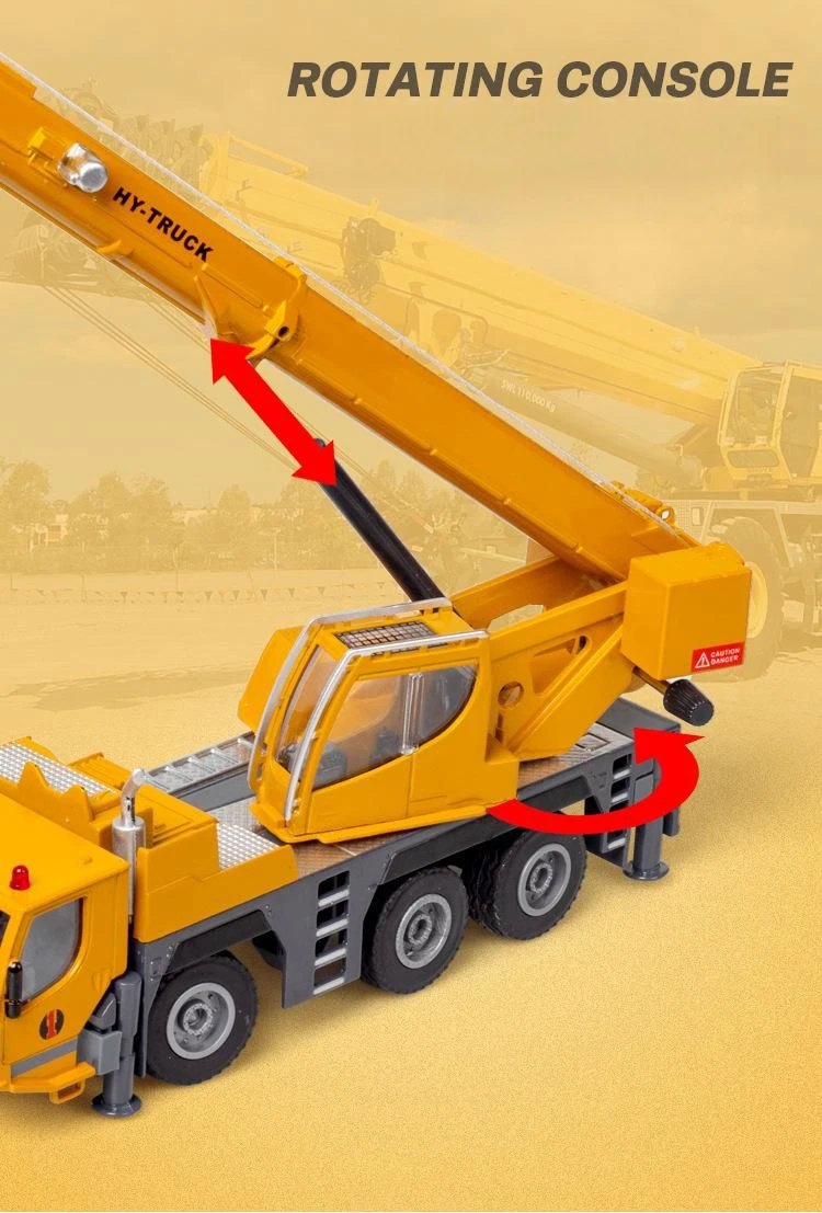 Vinç Kamyonu 1/50 İş Makinesi Ölçekli Diecast Model Araba 