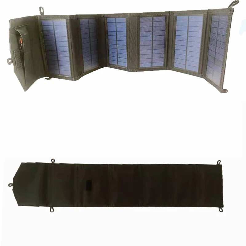 6-Fold 800W Foldable Solar Panel 20W/h Portable Solar Panels Charger USB 5V Full Time Power Solar Panel Mobile Power Supply 5