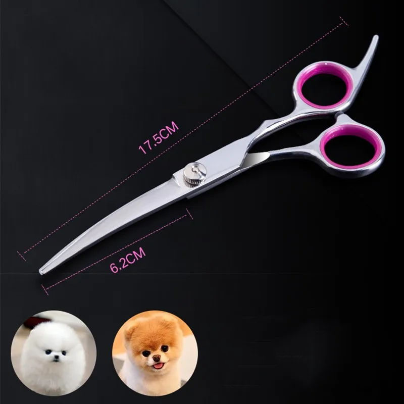 6 Inch Stainless Steel Dog Grooming Scissors Comb Thinning Up Down Curved Pet Grooming Scissors For Animal Cutting Hair Clipper