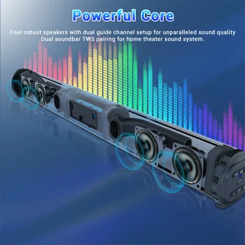 Sound Bar TV Sound System Bluetooth Speaker Wireless Subwoofer Bass Home Theater Rechargeable Lound Portable Speaker 3