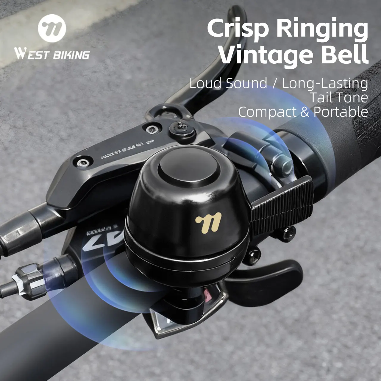 Vintage Loud Sound Mini Bicycle Bell - Crisp Ringtone & Long-Lasting Safety Horn