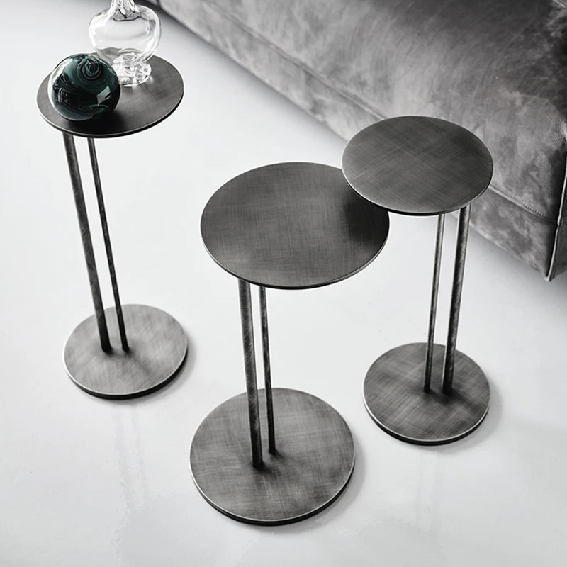

Mobile Classical Luxury Small Metal Iron Coffee Table Bedroom Removable Round Gold Nordic Side Table Modern Furniture WWH20YH