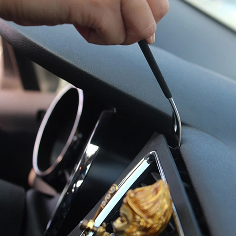 1/6Pcs Portable Auto Door Clip Trim Removal Tools Kits Car Dashboard Audio Radio Panel Repair Metal Removal Pry Disassembly Tool 3