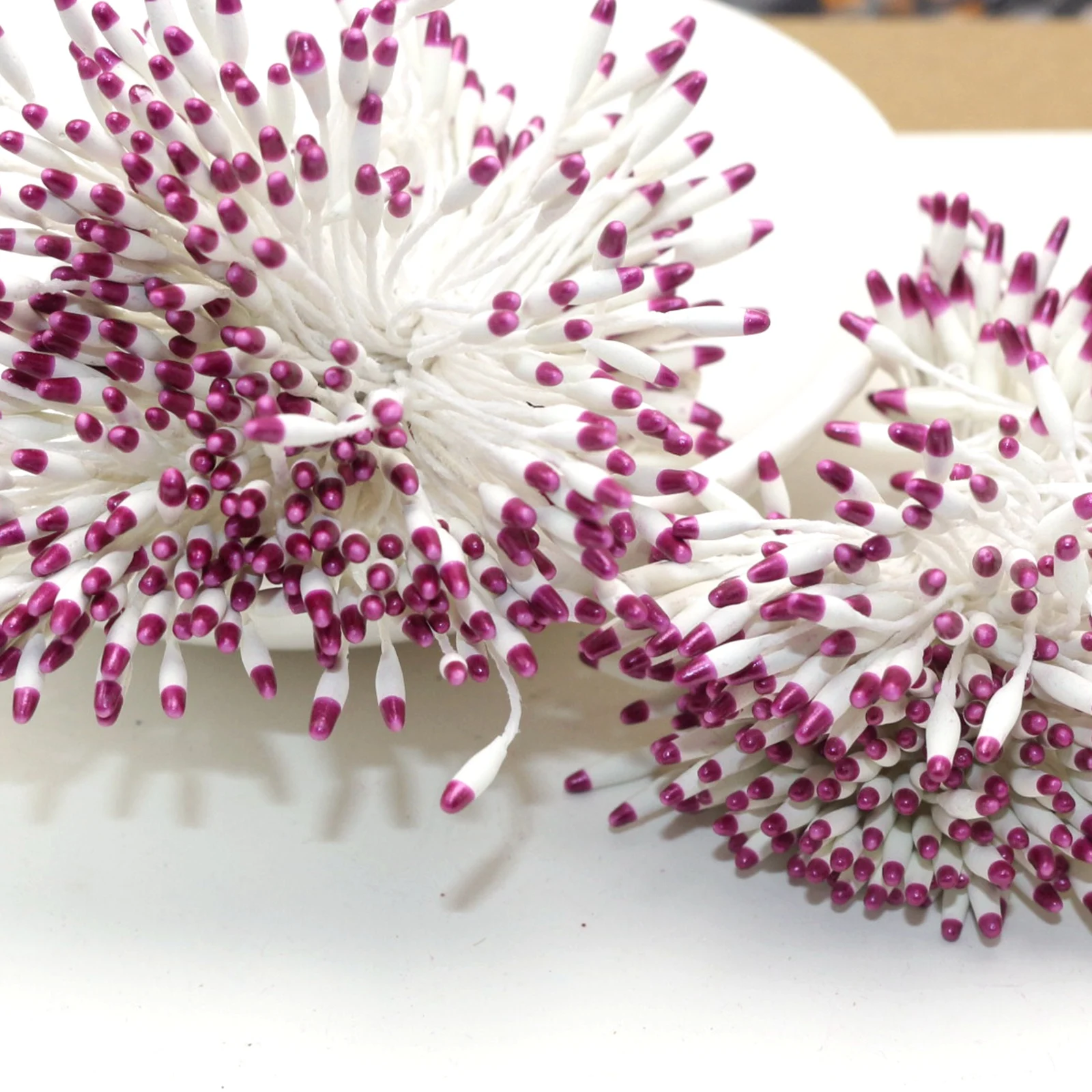 560 Double Color Hand-Made Artificial Flower Stamen Pistil Cotton String for Wedding