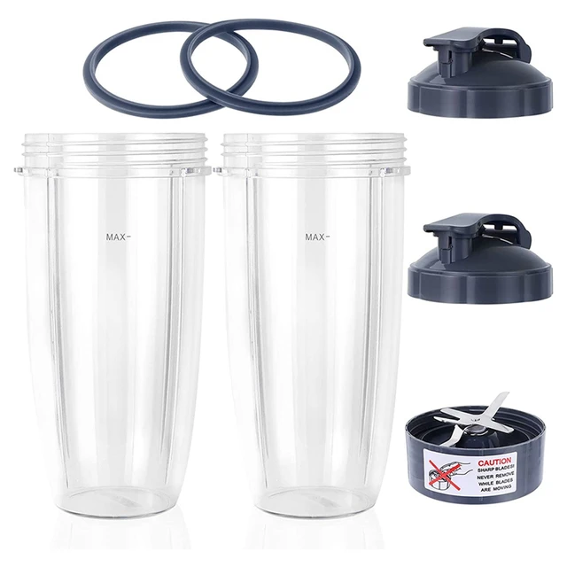 32 oz Colossal Cup and Extractor Blade Replacement Parts Compatible with Nutribullet 600W 900W Blenders NB-101B NB-101S