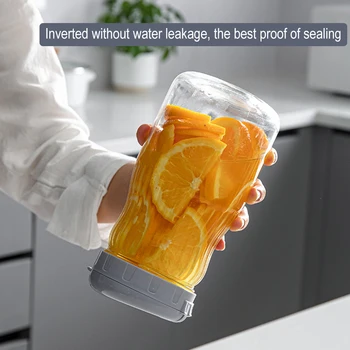 Kitchen Sealed Jar Food Grains Sealed Plastic Tank Fruit Tea Candy Fridge Storage Containers Household Kitchen Item Organizer 4