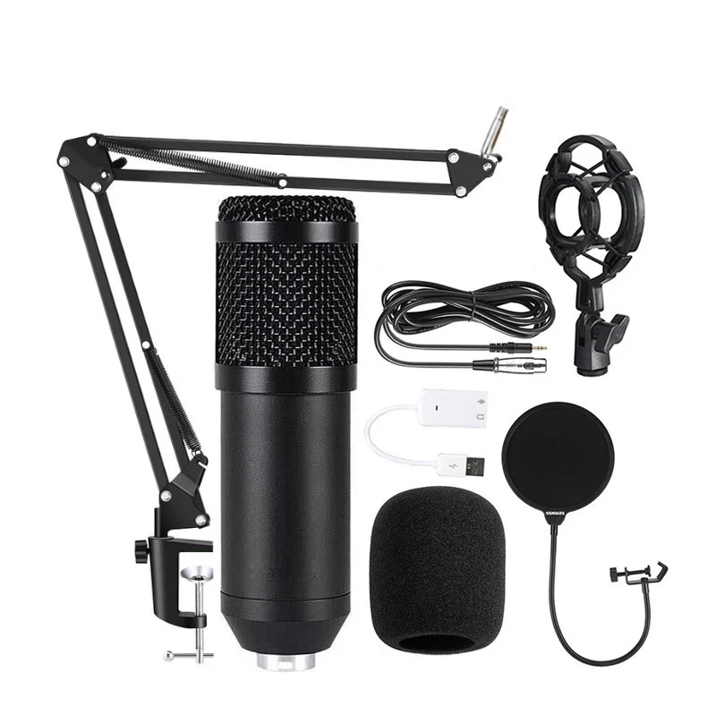 panasonic tv remote BM 800 USB Condenser Microphone for PC Studio Recording Mic Kit Live Streaming Podcasting Singing Youtube Computer Gamer old samsung tv remote Home Electronic Accessories