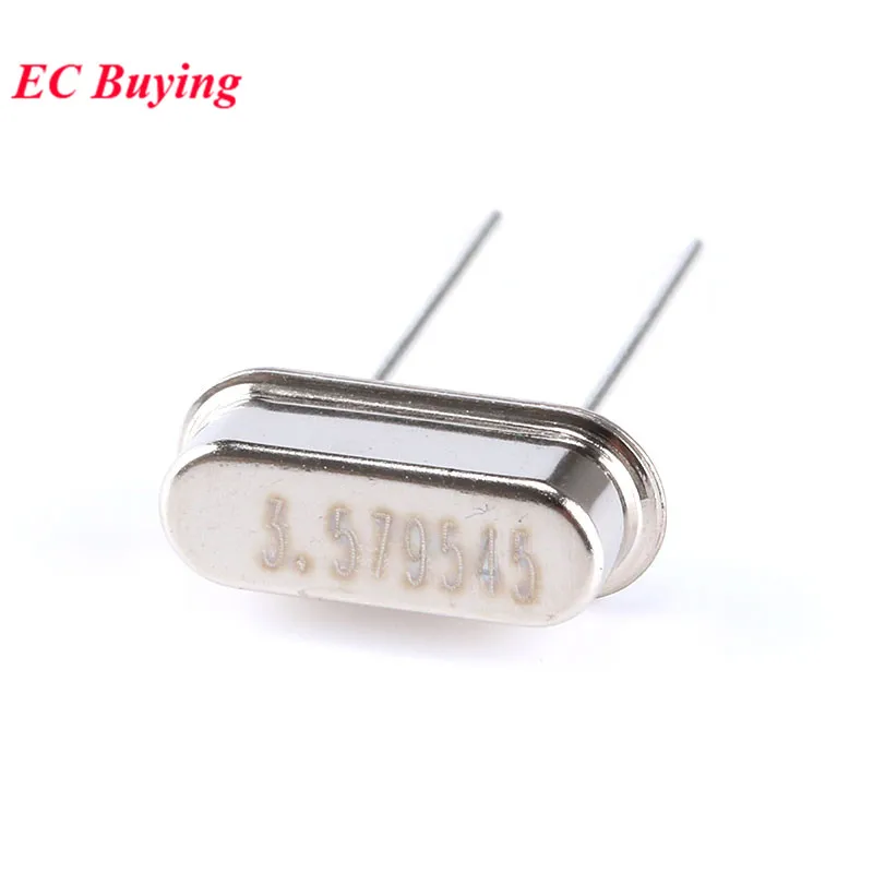 100 개/몫 수정 발진기 3. 579545 MHz 3. 579545   MHz 3. 579545 M 헤르츠 3. 579545 M 미니 수동 공진기 석영 HC-49S