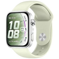 Breathable Silicone Sports Strap - Replacement Wristband Accessory for Huawei Fit 5 Pro - 5 (Official Green)