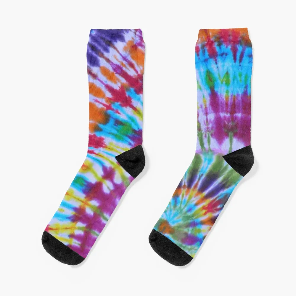 

Tie dye 2 Socks valentine gift ideas colored New year's Men Socks Women's