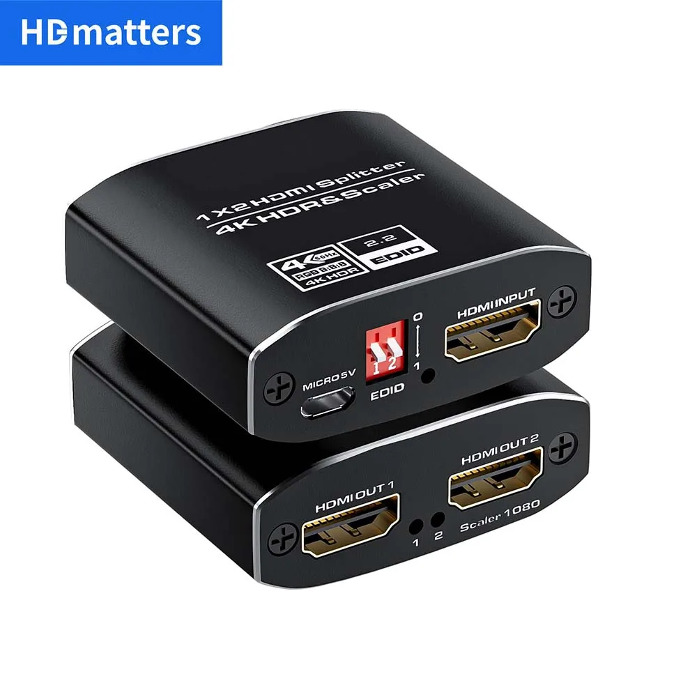 Hdmi Adapter Splitter Hdmi 4k 60hz New 4K 60Hz HDR HDMI Splitter