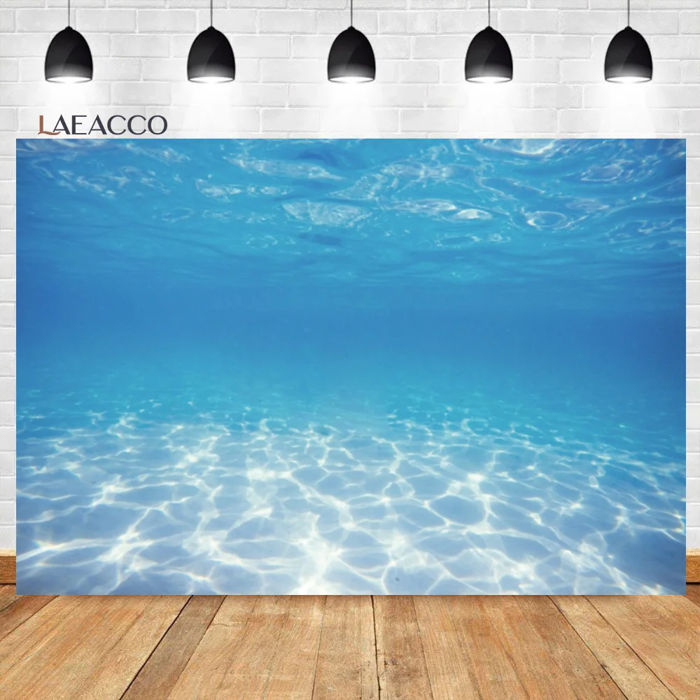 

Laeacco Underwater World Background Undersea Sunlight Deep Blue Water Sun Ray Interior Decor Kid Portrait Photography Backdrop