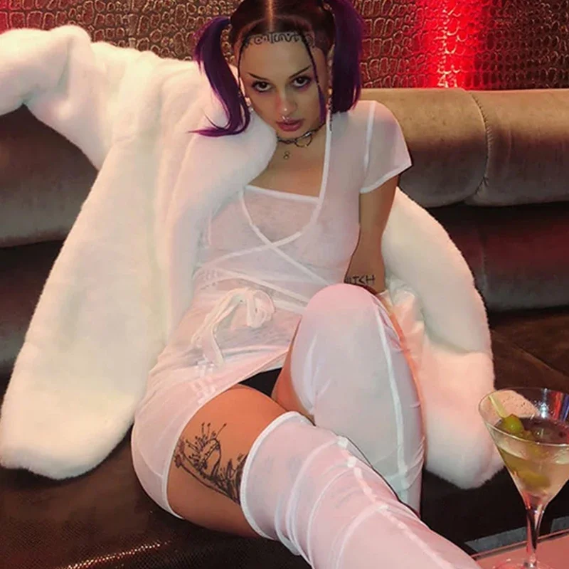 2024 Winter Women's Jacket Warm Leather Coat Women Elegant Jacket White Fur Coat Casual Street Wear Women Thick Fashion Cashmere